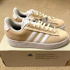 Adidas Grand Court Alpha Sneakers Size 7 Beige/White. Brand New with Tags!